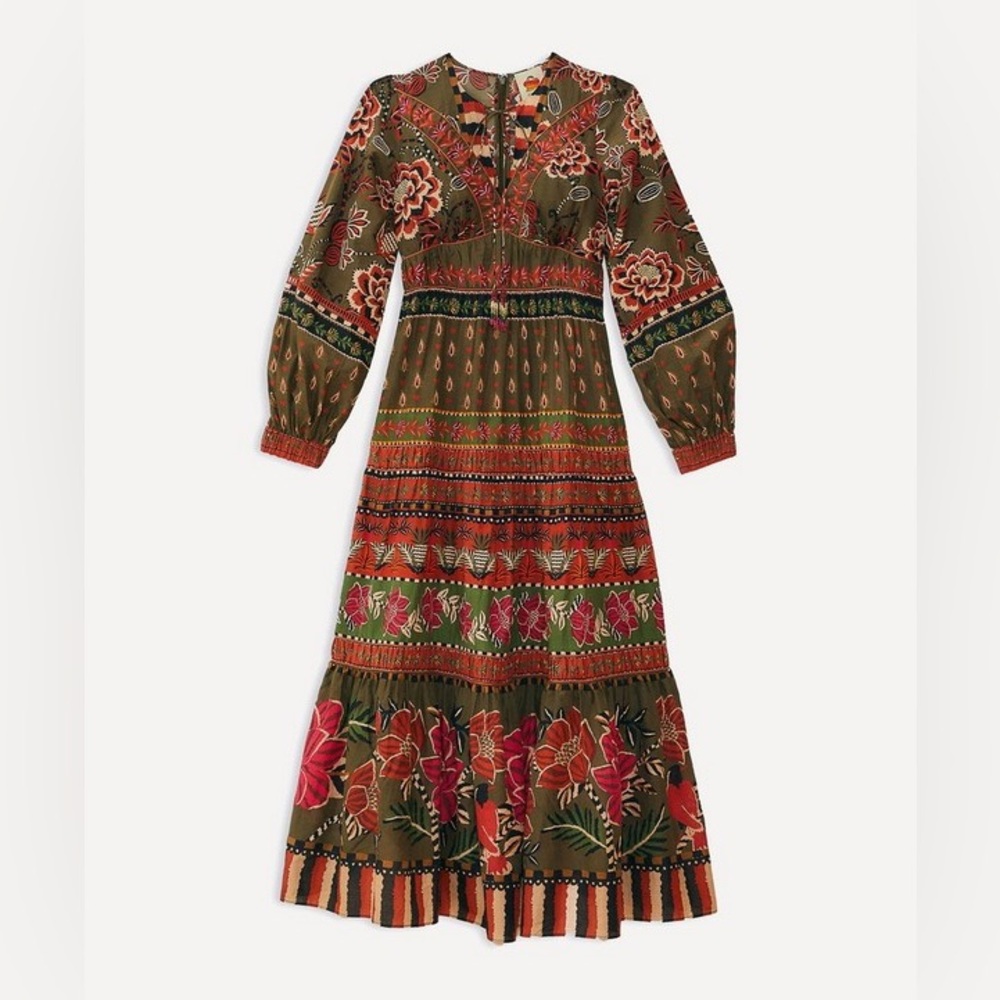 Farm Rio Ainika Floral Garden Maxi Dress NWOT Sz S
